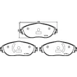 Jeu de 4 plaquettes de frein avant BREMBO P 85 166 - Visuel 2