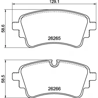 Jeu de 4 plaquettes de frein arrière BREMBO P 85 185