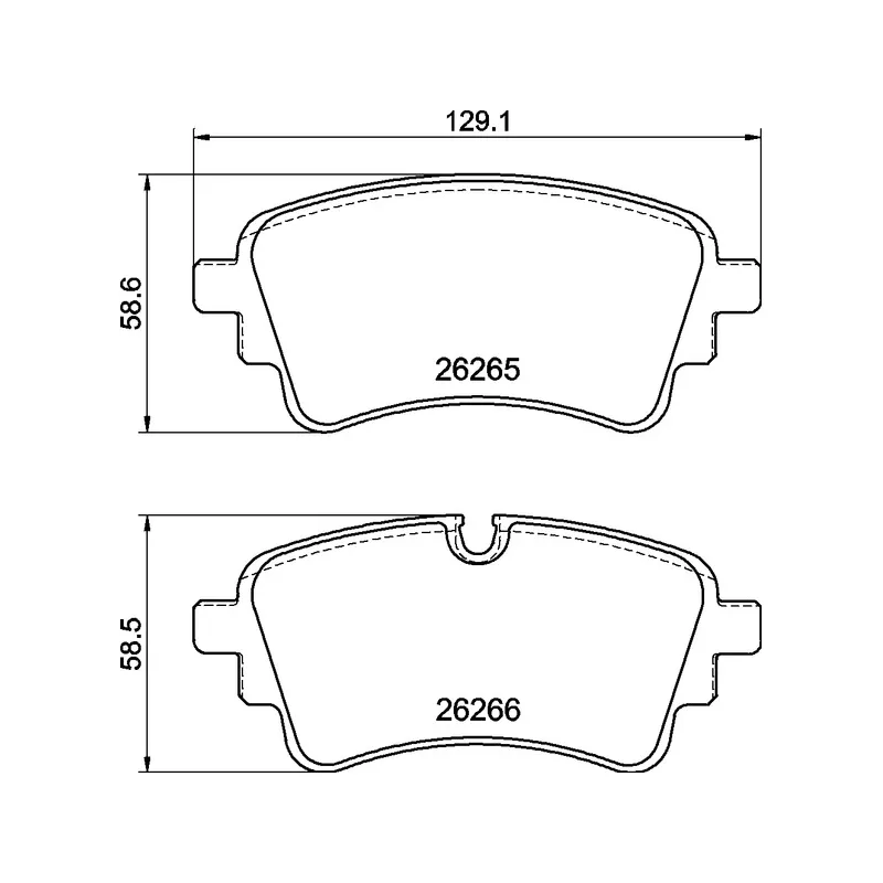 Jeu de 4 plaquettes de frein arrière BREMBO P 85 185