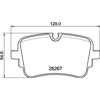 Jeu de 4 plaquettes de frein arrière BREMBO P 85 190