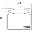 Jeu de 4 plaquettes de frein avant BREMBO P 86 001 - Visuel 2