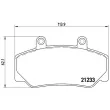 Jeu de 4 plaquettes de frein avant BREMBO P 86 006 - Visuel 2