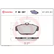 Jeu de 4 plaquettes de frein avant BREMBO P 86 007 - Visuel 2