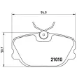 Jeu de 4 plaquettes de frein avant BREMBO P 86 011 - Visuel 2