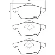 Jeu de 4 plaquettes de frein avant BREMBO P 86 015 - Visuel 2