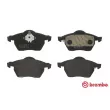 Jeu de 4 plaquettes de frein avant BREMBO P 86 015 - Visuel 1