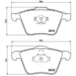 Jeu de 4 plaquettes de frein avant BREMBO P 86 018 - Visuel 2