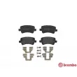 Jeu de 4 plaquettes de frein arrière BREMBO P 86 021 - Visuel 1