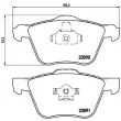 Jeu de 4 plaquettes de frein avant BREMBO P 86 022 - Visuel 2