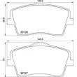Jeu de 4 plaquettes de frein avant BREMBO P 86 031 - Visuel 2