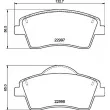 Jeu de 4 plaquettes de frein avant BREMBO P 86 033 - Visuel 2