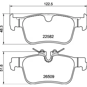 Jeu de 4 plaquettes de frein arrière BREMBO P 86 035