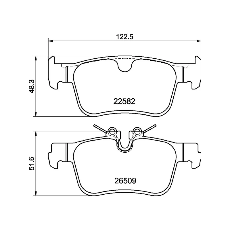 Jeu de 4 plaquettes de frein arrière BREMBO P 86 035