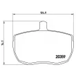 Jeu de 4 plaquettes de frein avant BREMBO P A6 001 - Visuel 2