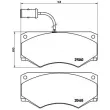 Jeu de 4 plaquettes de frein avant BREMBO P A6 005 - Visuel 2