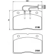 Jeu de 4 plaquettes de frein avant BREMBO P A6 009 - Visuel 2