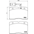 Jeu de 4 plaquettes de frein avant BREMBO P A6 012 - Visuel 2