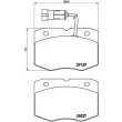 Jeu de 4 plaquettes de frein avant BREMBO P A6 019 - Visuel 2