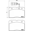 Jeu de 4 plaquettes de frein avant BREMBO P A6 020 - Visuel 2