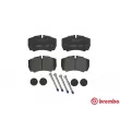 Jeu de 4 plaquettes de frein arrière BREMBO P A6 023 - Visuel 1