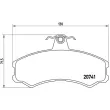 Jeu de 4 plaquettes de frein avant BREMBO P A6 024 - Visuel 2