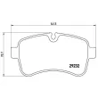 Jeu de 4 plaquettes de frein arrière BREMBO P A6 027 - Visuel 2