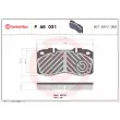 Jeu de 4 plaquettes de frein avant BREMBO P A6 031 - Visuel 2