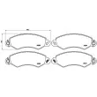 Jeu de 4 plaquettes de frein avant BREMBO P B1 002 - Visuel 2