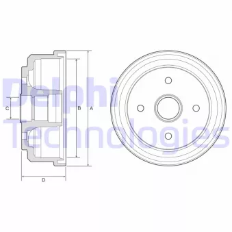 Tambour de frein DELPHI BF507