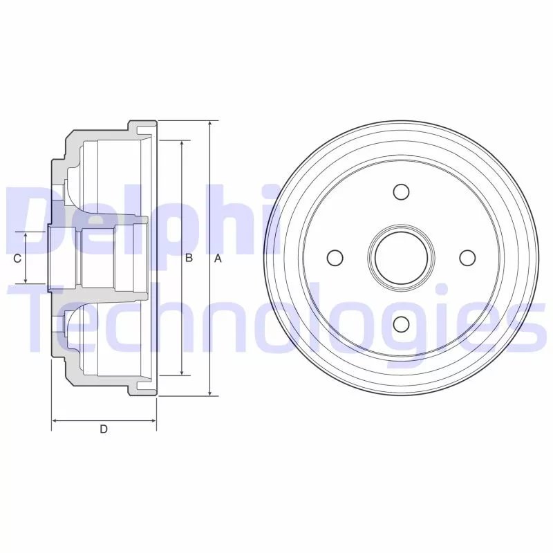 Tambour de frein DELPHI BF507