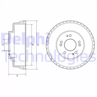 Tambour de frein DELPHI BF508