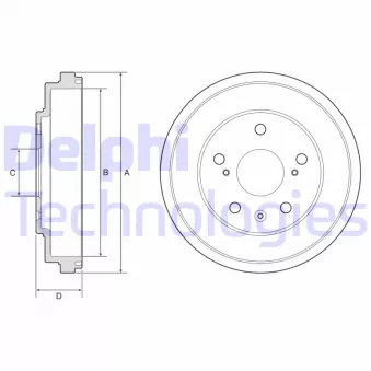 Tambour de frein DELPHI BF572
