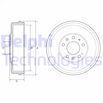 Tambour de frein DELPHI BF578