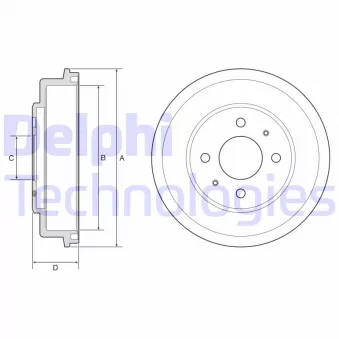 Tambour de frein DELPHI BF582