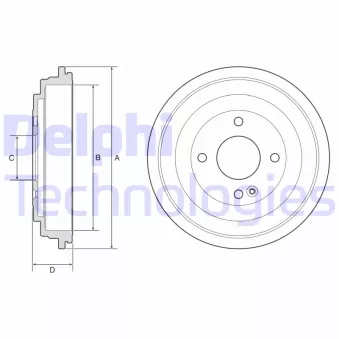 Tambour de frein DELPHI BF592