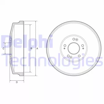 Tambour de frein DELPHI BF593