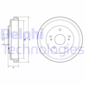 Tambour de frein DELPHI