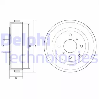 Tambour de frein DELPHI BF616