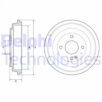 Tambour de frein DELPHI BF618