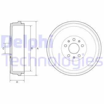 Tambour de frein DELPHI BF629