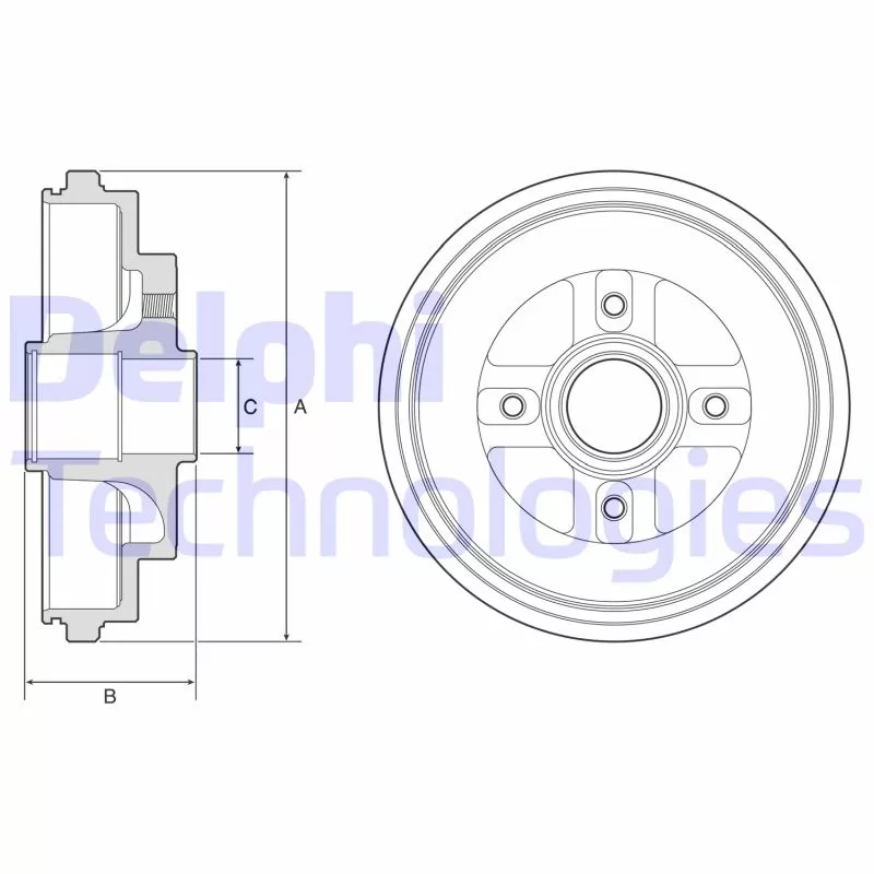 Tambour de frein DELPHI BF630