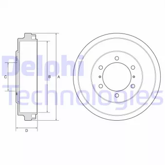 Tambour de frein DELPHI BF631