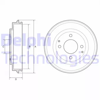 Tambour de frein DELPHI BF632