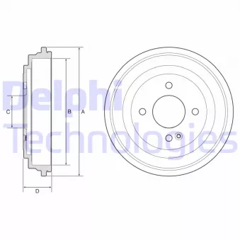 Tambour de frein DELPHI BF633