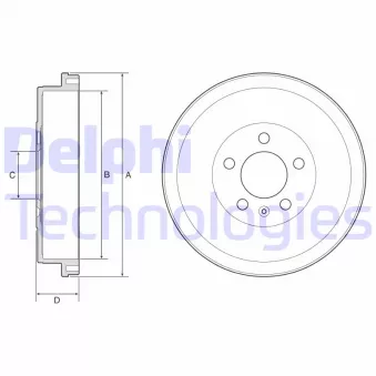 Tambour de frein DELPHI BF634