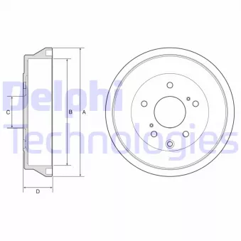 Tambour de frein DELPHI BF636