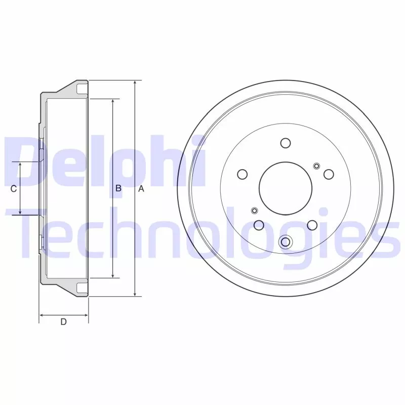 Tambour de frein DELPHI BF636