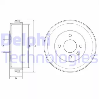 Tambour de frein DELPHI BF637