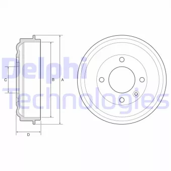 Tambour de frein DELPHI BF638