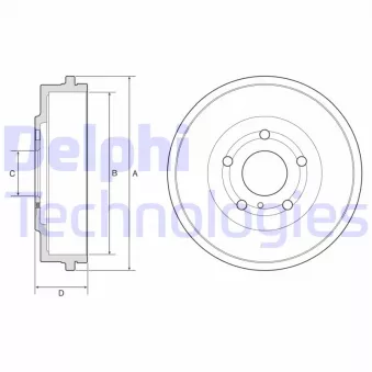 Tambour de frein DELPHI BF639